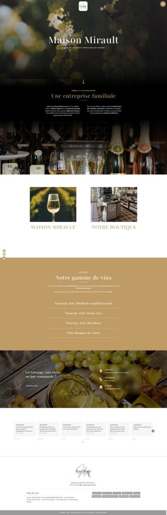Site internet créé par Vistalid pour Maison Mirault, production de vins à Vouvray