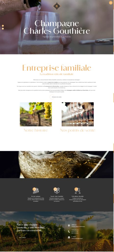 Champagne Charles Gouthière - Page accueil