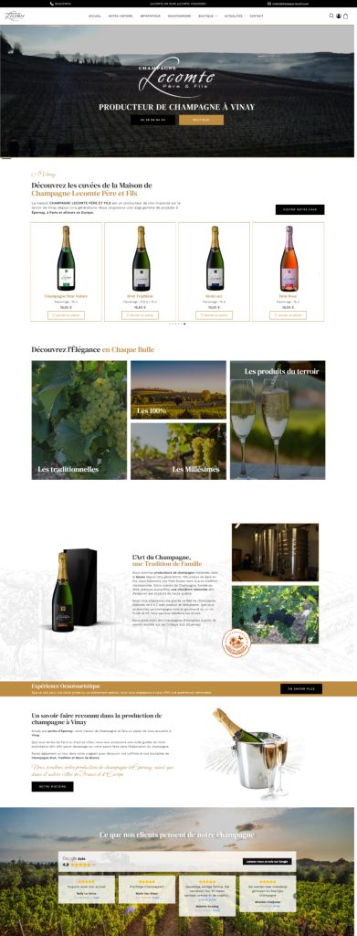 Champagne Lecomte - Page Accueil