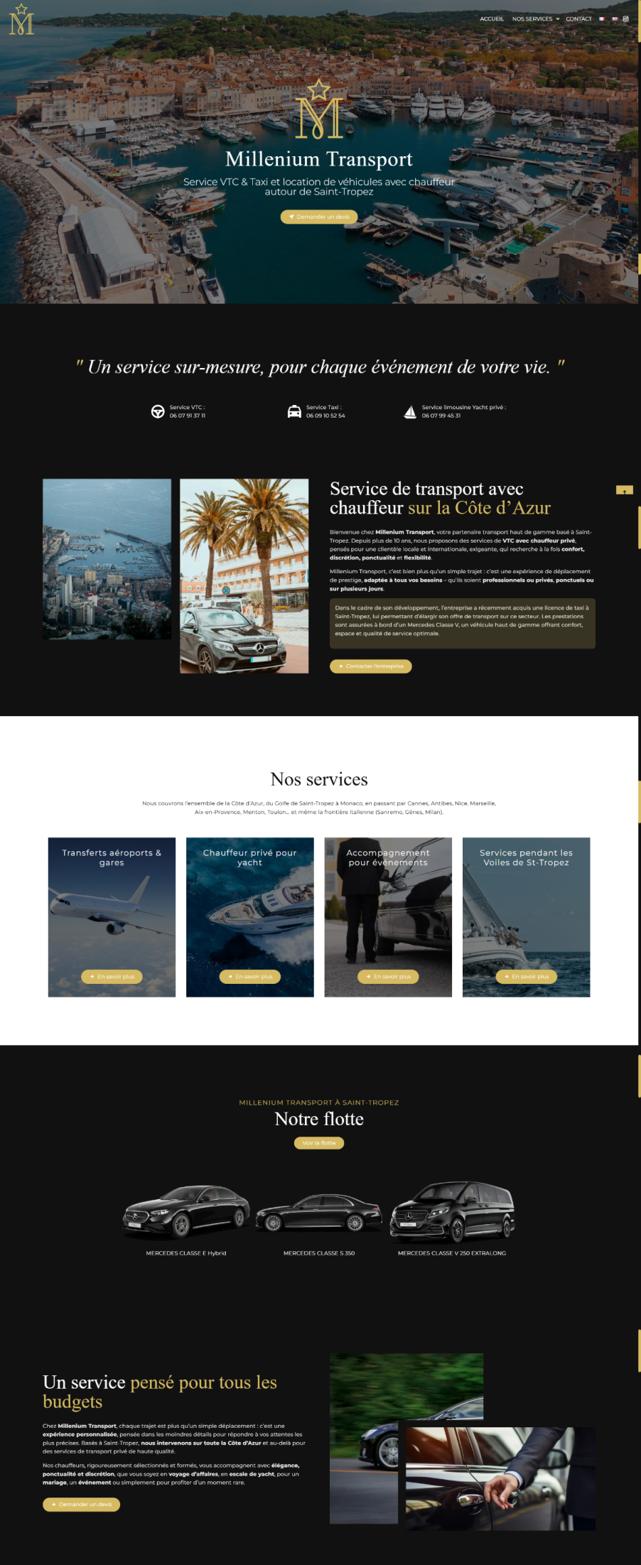 Millenium Transport - Page accueil